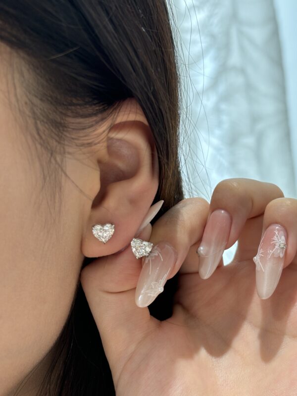 2CTW Marquise Lab Diamond Stud Earrings 18K White Gold