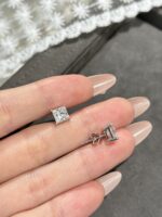 2 CTW Lab-Grown Princess Cut Diamond Stud Earrings in 18K Gold