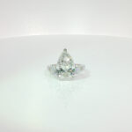5CT Pear Shape Three Stone Lab Grown Diamond Engagement Ring