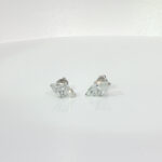 2CTW Marquise Lab Diamond Stud Earrings 18K White Gold