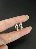 Round Lab-Grown Diamond Hoop Earrings in 18K Gold
