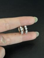 Round Lab-Grown Diamond Hoop Earrings in 18K Gold