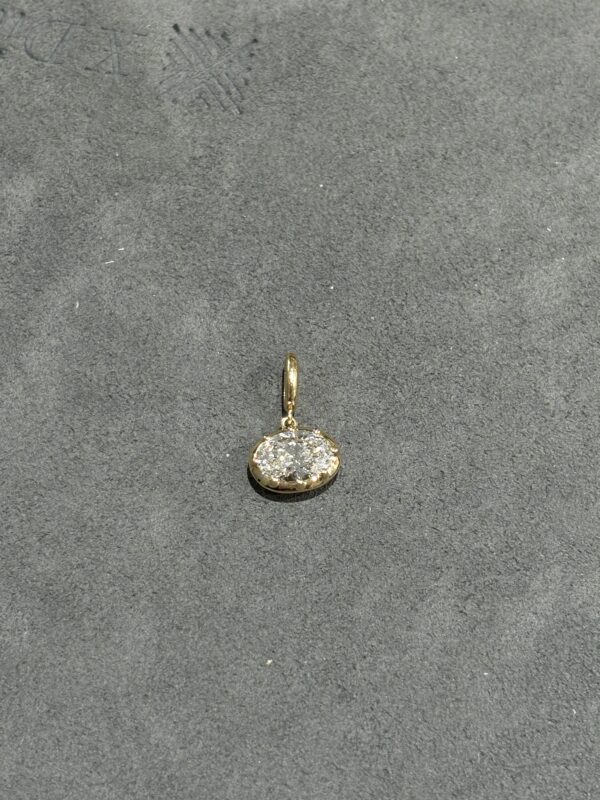 1CT Oval Cut Lab Grown Diamond Pendant in 18K Yellow Gold