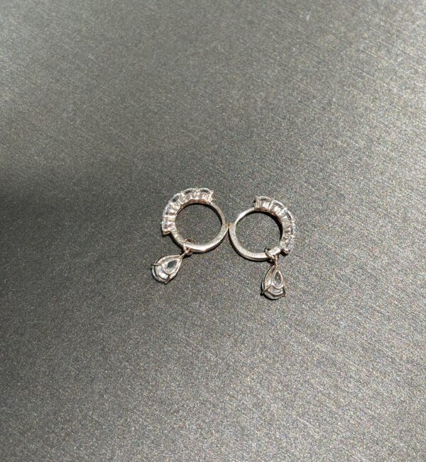 2CTW Pear Lab-Grown Diamond Hoop Earrings in 18K Gold