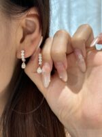 2CTW Pear Lab-Grown Diamond Hoop Earrings in 18K Gold