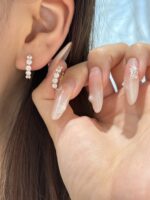 Round Lab-Grown Diamond Hoop Earrings in 18K Gold