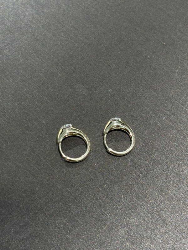 1CTW Round Lab-Grown Diamond Hoop Earrings in 18K Yellow Gold