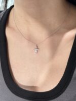 2 CTW Lab-Grown Diamond Cross Pendant in Solid 18K White Gold