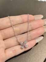 2 CTW Marquise Cut Lab-Grown Diamond Butterfly Pendant, Solid 18K Gold Setting