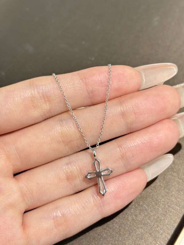 2 CTW Lab-Grown Diamond Cross Pendant in Solid 18K White Gold