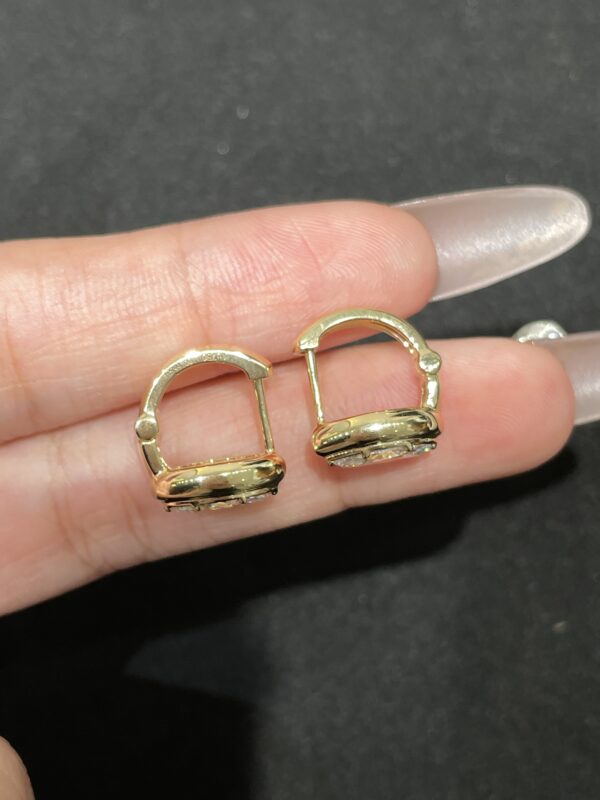 1ctw Marquise Lab Grown Diamond Hoops, 18K Yellow Gold