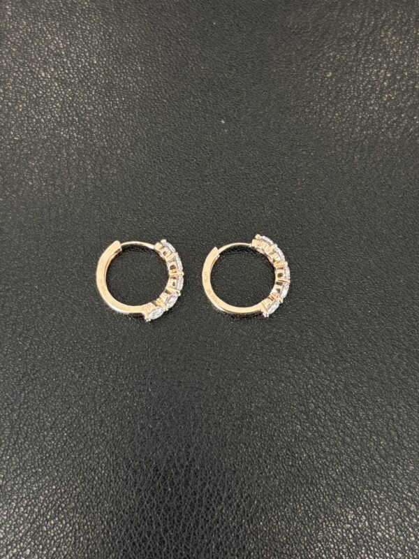 Round Lab-Grown Diamond Hoop Earrings in 18K Gold