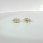 1ctw Marquise Lab Grown Diamond Hoops, 18K Yellow Gold