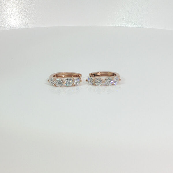 Round Lab-Grown Diamond Hoop Earrings in 18K Gold