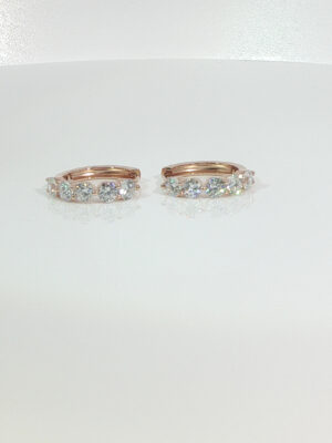 Round Lab-Grown Diamond Hoop Earrings in 18K Gold