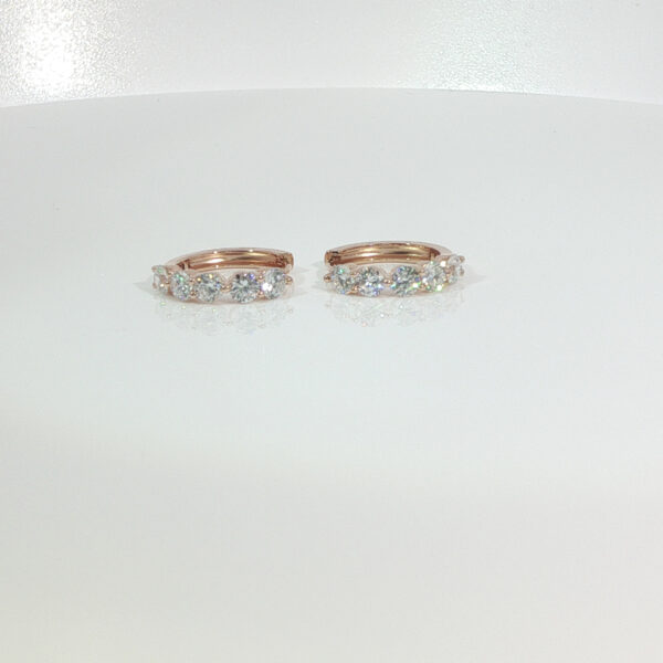 Round Lab-Grown Diamond Hoop Earrings in 18K Gold