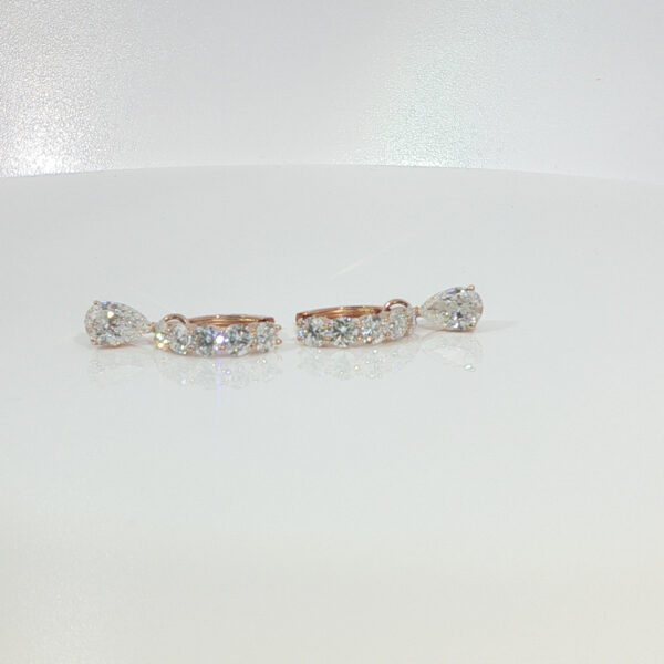 2CTW Pear Lab-Grown Diamond Hoop Earrings in 18K Gold