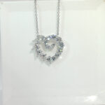2 CTW Heart Necklace 18K White Gold